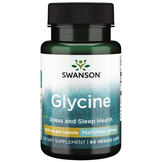 Swanson glicīns, 500 mg – 60 kapsulas