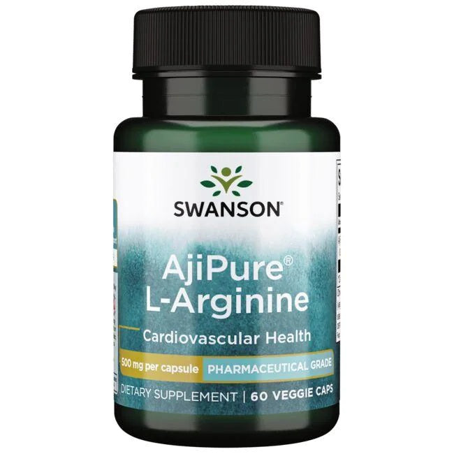 Swanson AjiPure L-arginīns, 500 mg – 60 kapsulas