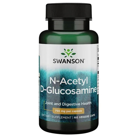 Swanson N-acetil-D-glikozamīns, 750 mg – 60 kapsulas