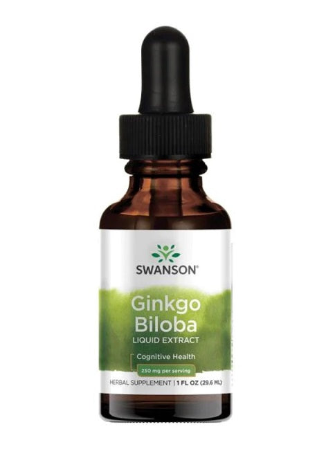 Swanson Ginksas šķidrais ekstrakts, 250 mg – 29,6 ml.