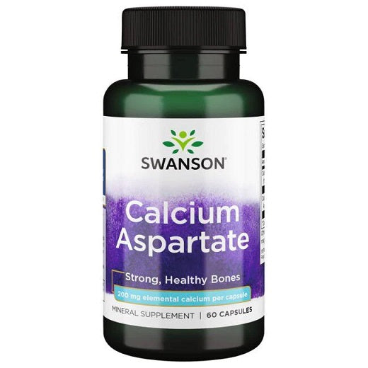 Swanson kalcija aspartāts, 200 mg elementārā kalcija – 60 kapsulas