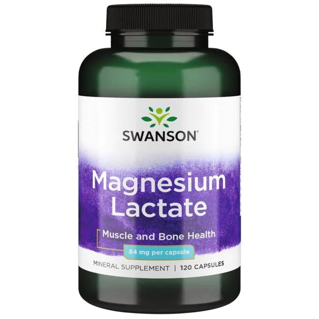 Swanson magnija laktāts, 84 mg – 120 kapsulas