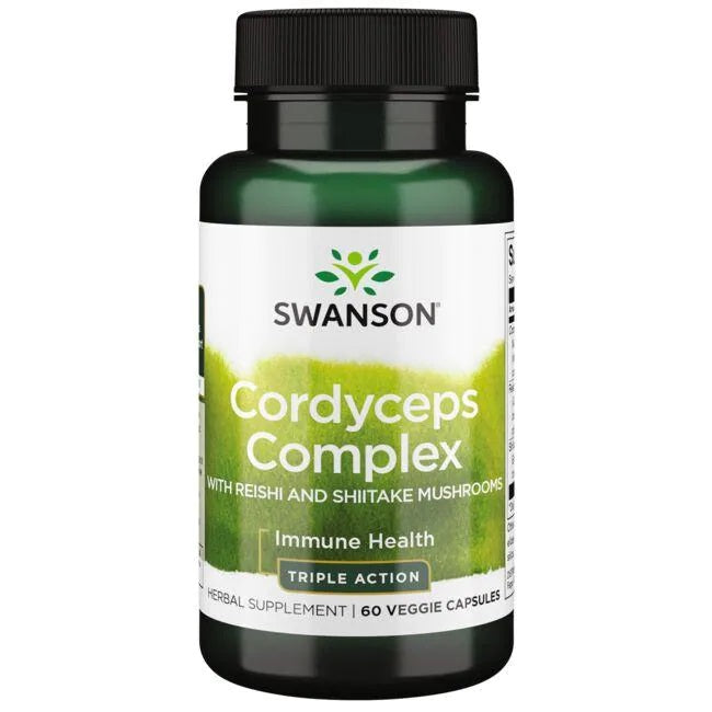 Swanson Cordyceps komplekss ar reiši un šitake sēnēm – 60 kapsulas