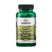 Swanson pilna spektra korejiešu sarkanais žeņšeņs, sakne, 400 mg – 90 kapsulas