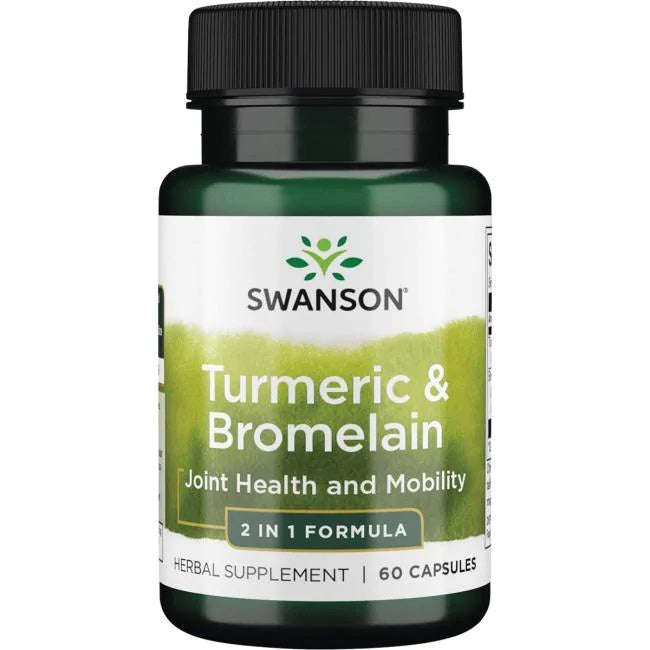 Swanson kurkumas un bromelīns – 60 kapsulas