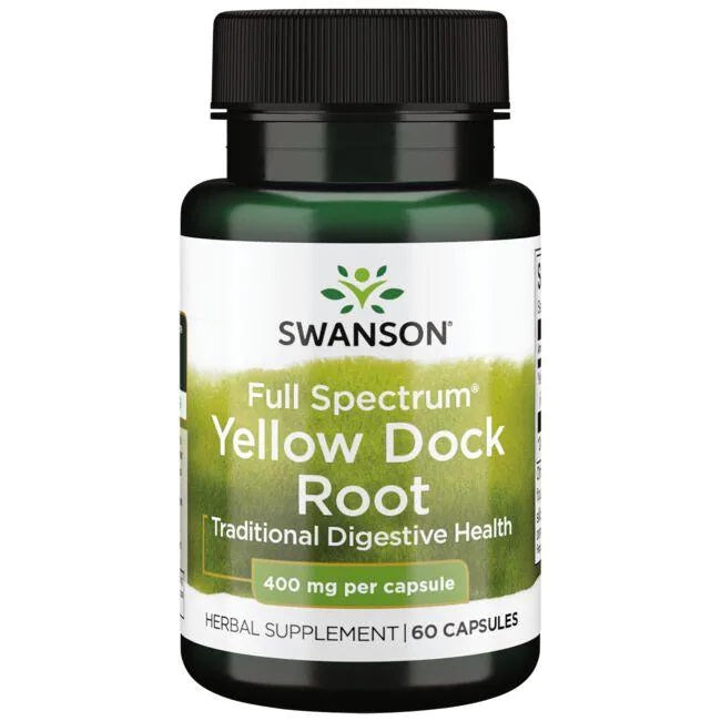 Swanson Yellow Dock Full Spectrum sakņu ekstrakts, 400 mg – 60 kapsulas