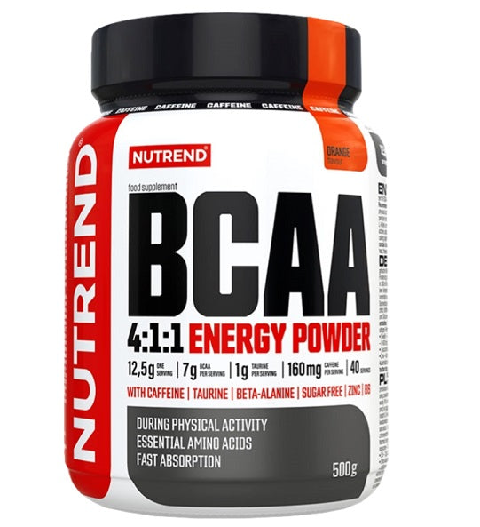 Nutrend BCAA 4:1:1 enerģijas pulveris, apelsīnu garša - 500 g