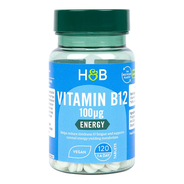 Holland & Barrett vitamīns B12, 100 µg – 120 tabletes