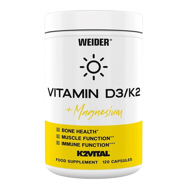 Weider Vitamīns D3/K2 + Magnijs - 120 kaps.