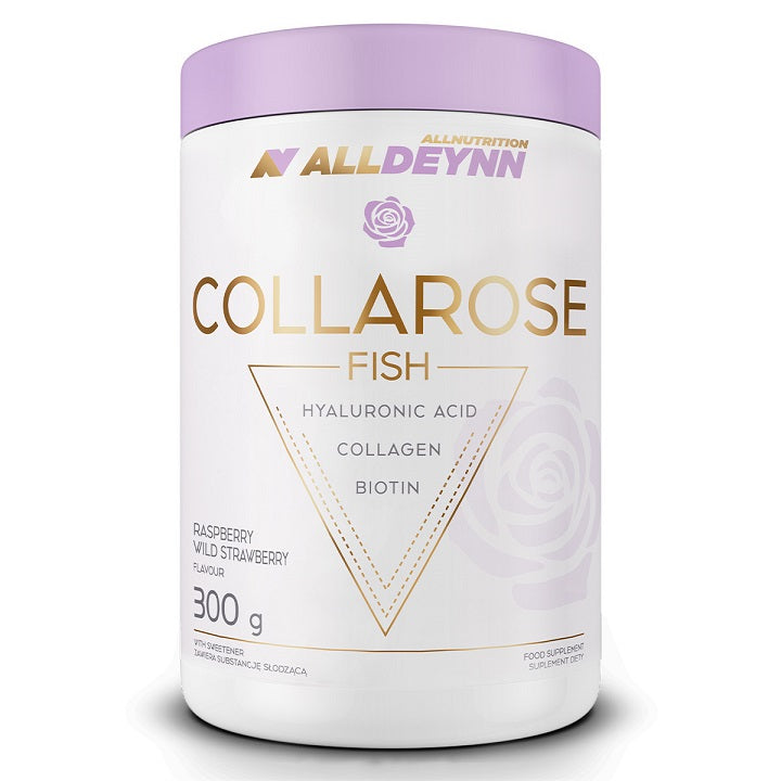 Allnutrition AllDeynn zivju un aveņu, meža zemeņu garšas dzēriens Collarose Fish, 300 g