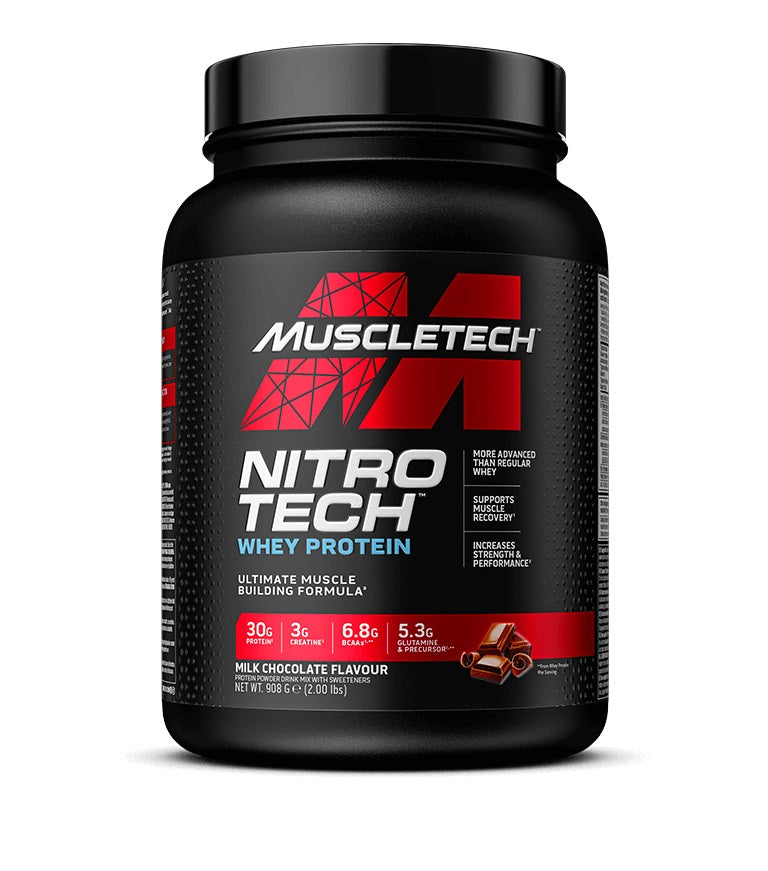 MuscleTech Nitro-Tech, piena šokolāde - 908 g