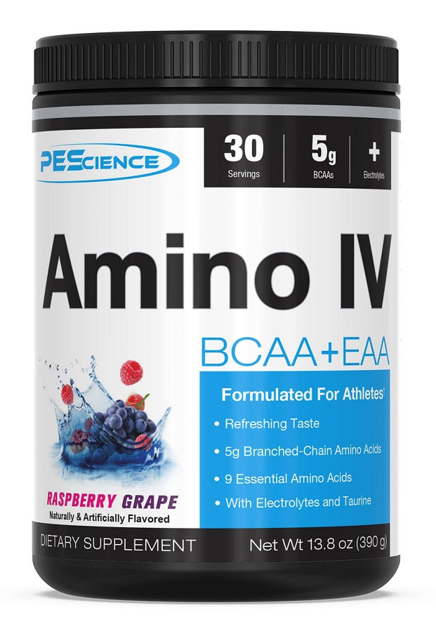 PEScience Amino IV, aveņu un vīnogu garša - 390 g