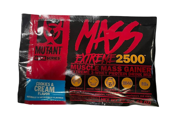 Mutant Mutant Mass Extreme 2500, cepumu un krējuma garša – 48 g (1 porcija)
