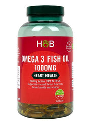Holland & Barrett Omega 3 zivju eļļa, 1000 mg – 240 kapsulas