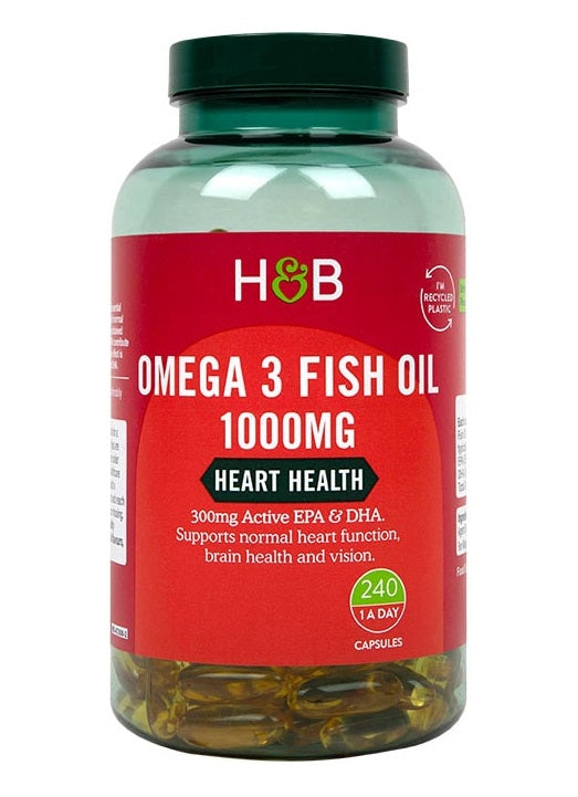 Holland & Barrett Omega 3 zivju eļļa, 1000 mg – 240 kapsulas