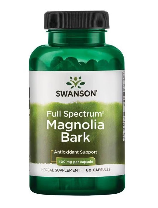 Swanson plaša spektra magnolijas mizas ekstrakts, 400 mg – 60 kapsulas