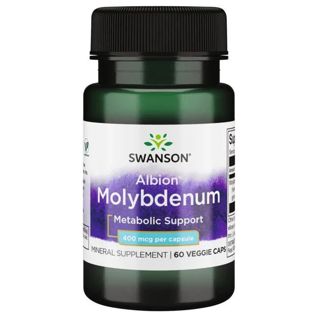 Swanson Albion molibdēns, 400 mcg – 60 kapsulas