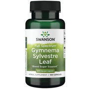 Swanson plaša spektra gimnēmas (Gymnema Sylvestre) lapas, 400 mg – 100 kapsulas