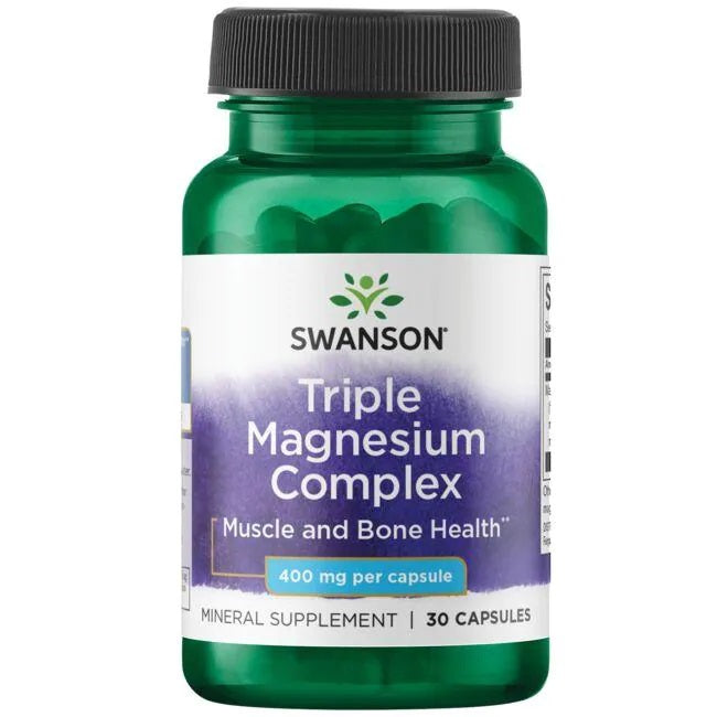 Swanson trīskāršais magnija komplekss, 400 mg – 30 kapsulas