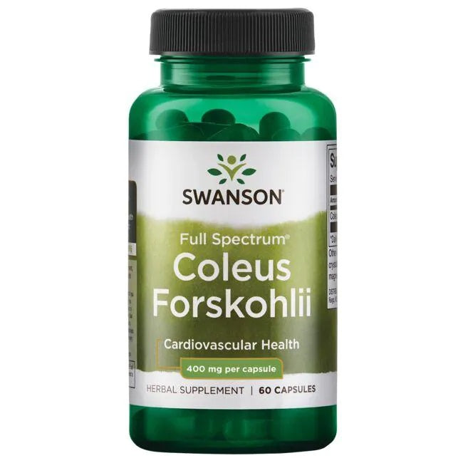 Swanson plaša spektra Coleus Forskohlii 400 mg – 60 kapsulas