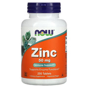 NOW Foods cinks, 50 mg – 250 tabletes