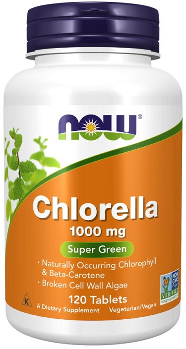 NOW Foods hlorella, 1000 mg – 120 tabletes