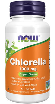 NOW Foods hlorella, 1000 mg – 60 tabletes