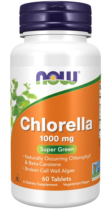 NOW Foods hlorella, 1000 mg – 60 tabletes