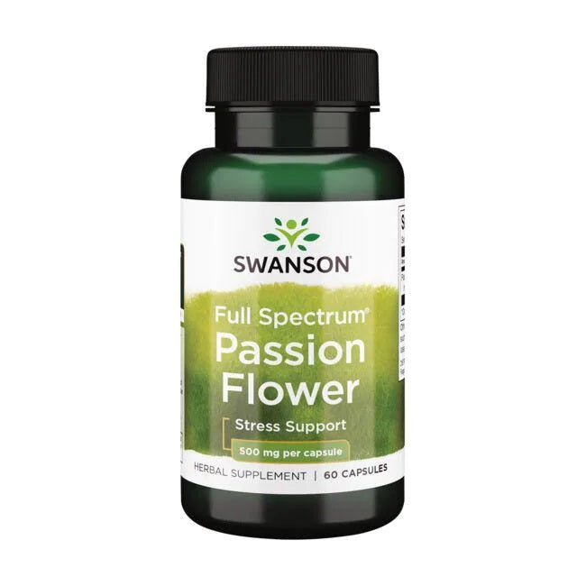 Swanson plaša spektra pasifloras ekstrakts, 500 mg – 60 kapsulas