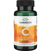 Swanson C vitamīns ar mežrozīšu ekstraktu, 500 mg – 100 kapsulas