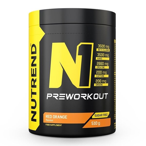 Nutrend N1 pirms treniņa, sarkano apelsīnu garša – 510 g