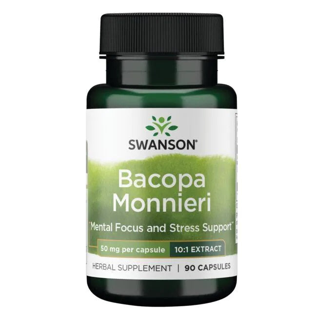 Swanson Bacopa Monnieri 10:1 ekstrakts, 50 mg – 90 kapsulas