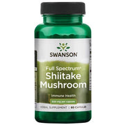 Swanson plaša spektra šitake sēnes, 500 mg – 60 kapsulas