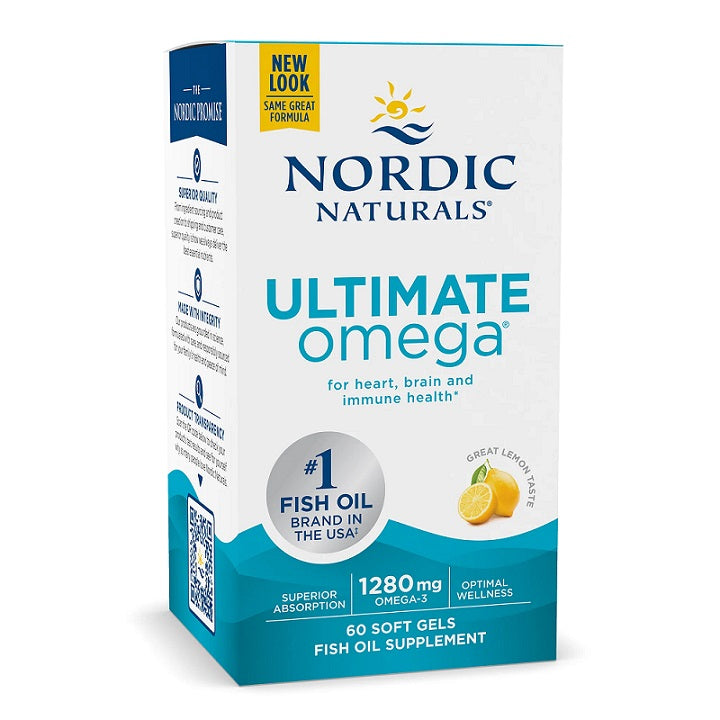 Nordic Naturals Ultimate Omega, 1280 mg ar citronu garšu – 60 kapsulas