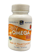 Nordic Naturals Daily Omega Kids, dabīga augļu garša – 30 kapsulas