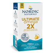 Nordic Naturals Ultimate Omega 2X, 2150 mg ar citronu garšu – 120 kapsulas