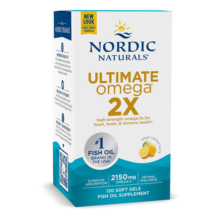 Nordic Naturals Ultimate Omega 2X, 2150 mg ar citronu garšu – 120 kapsulas