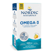 Nordic Naturals Omega - 3, 690 mg citrona garšas – 60 kapsulas