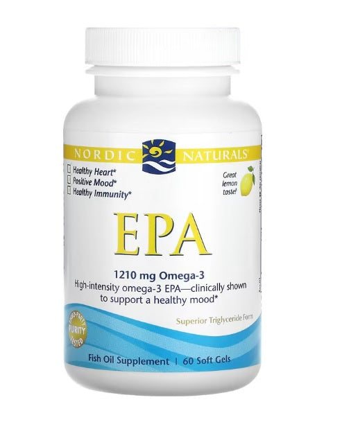 Nordic Naturals EPA, 1210 mg ar citronu garšu – 60 kapsulas