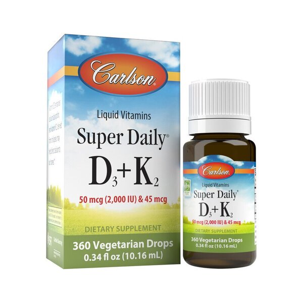 Carlson Labs Super Daily D3 + K2, 2000 SV - 10 ml.