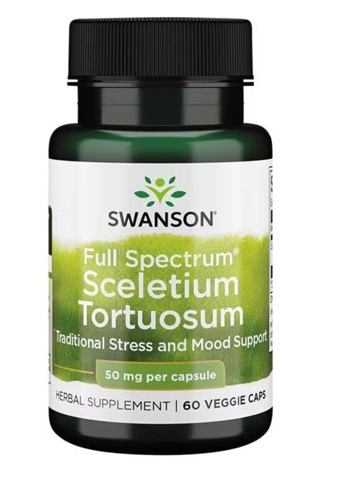 Swanson plaša spektra Sceletium Tortuosum, 50 mg – 60 kapsulas