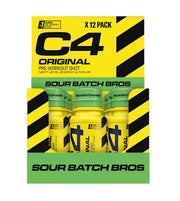 Cellucor C4 Original pirmstreniņa dzēriens, skābais Batch Bros – 12 x 60 ml.