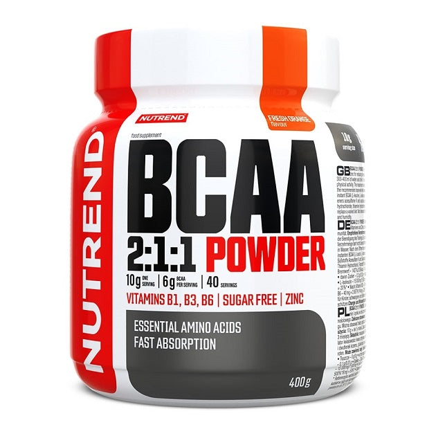 Nutrend BCAA 2:1:1 pulveris, svaigu apelsīnu garša - 400 g