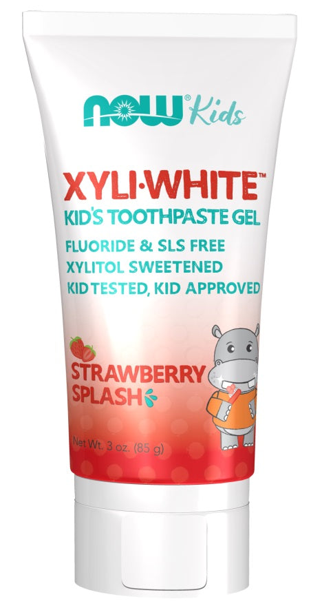 NOW Foods XyliWhite Kids, zemeņu garšas čipsiņi - 85 g