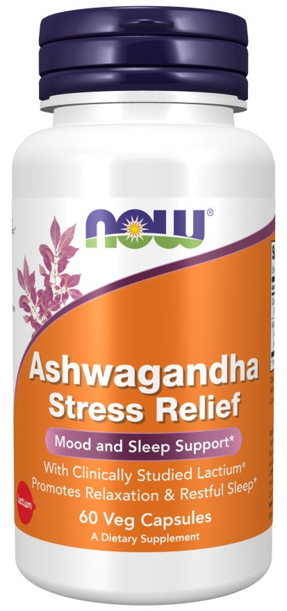 NOW Foods Ašvaganda Stress Relief – 60 kapsulas