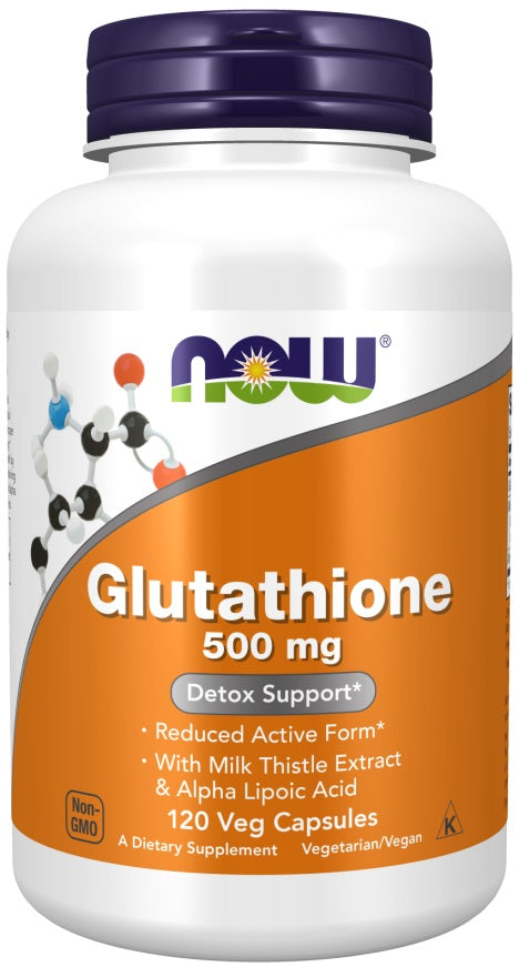NOW Foods glutations, 500 mg - 120 kapsulas