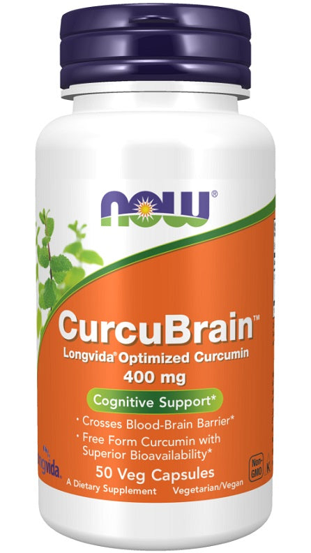 NOW Foods CurcuBrain, 400 mg – 50 kapsulas