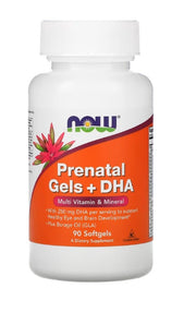 NOW Foods Prenatal Gels + DHA - 90 kapsulas