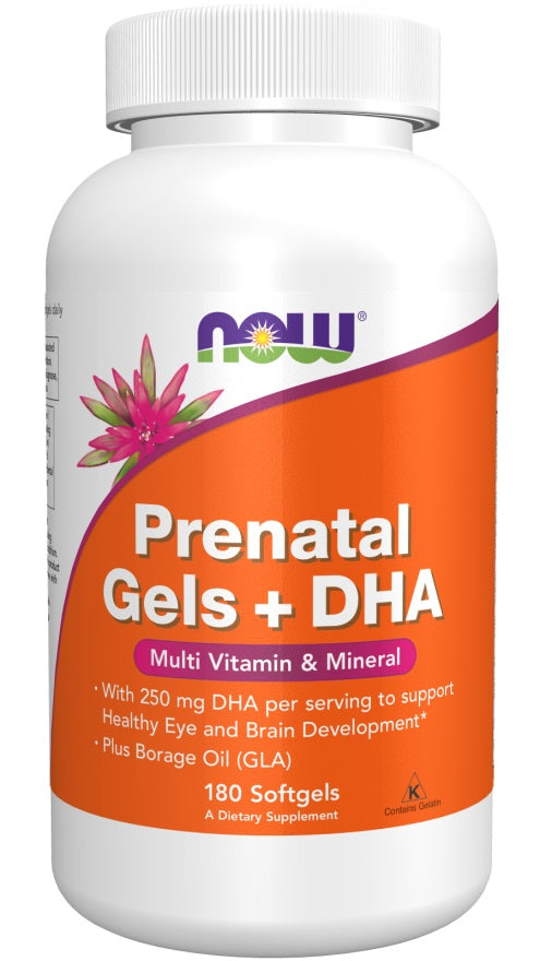 Produkto nuotrauka: NOW Foods Prenatal Gels + DHA - 180 minkštųjų kapsulių