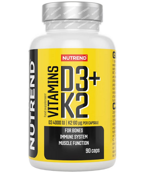 Nutrend D3 + K2 vitamīni – 90 kapsulas